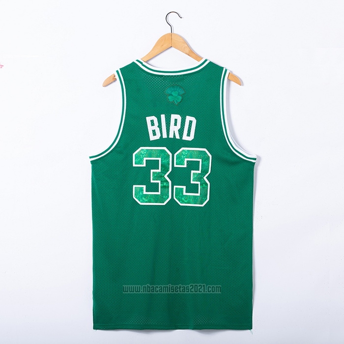 Camiseta Boston Celtics Larry Bird #33 Snakeskin Hardwood Classics 2021 Verde